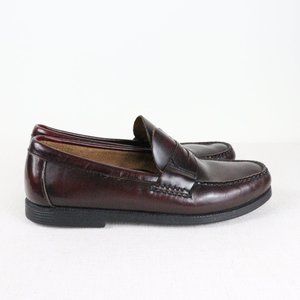 Sperry Top Sider Penny Loafer Men's Size 6.5 M Wine Leather Upper Slip On Preppy